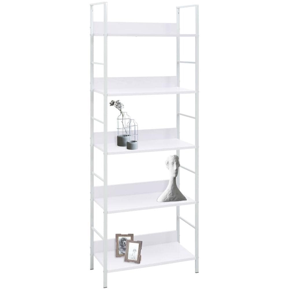 Scaffale Libri 5 Ripiani Bianco 60x27,6x158,5 Legno Multistrato - Foto 2