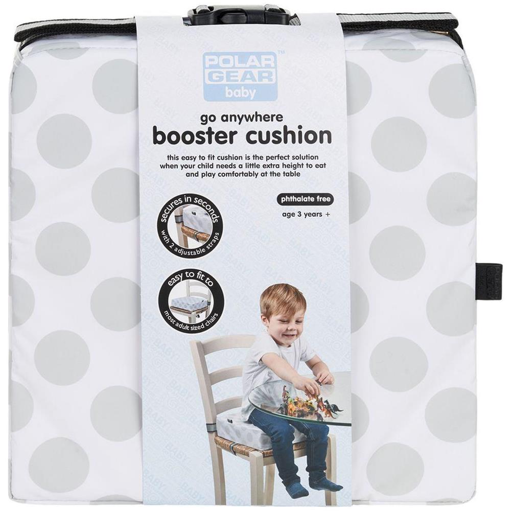 Polare Bambino Grigio Ingranaggio Spotty Seggiolone Booster Cushion - Facile Da Trasportare Soluzione Per I Genitori On The Go - Aumentare Laltezza Di Qualsiasi Sedia Da 8 Centimetri - Leggero Sicuro E Facile Da Pulire - Foto 1