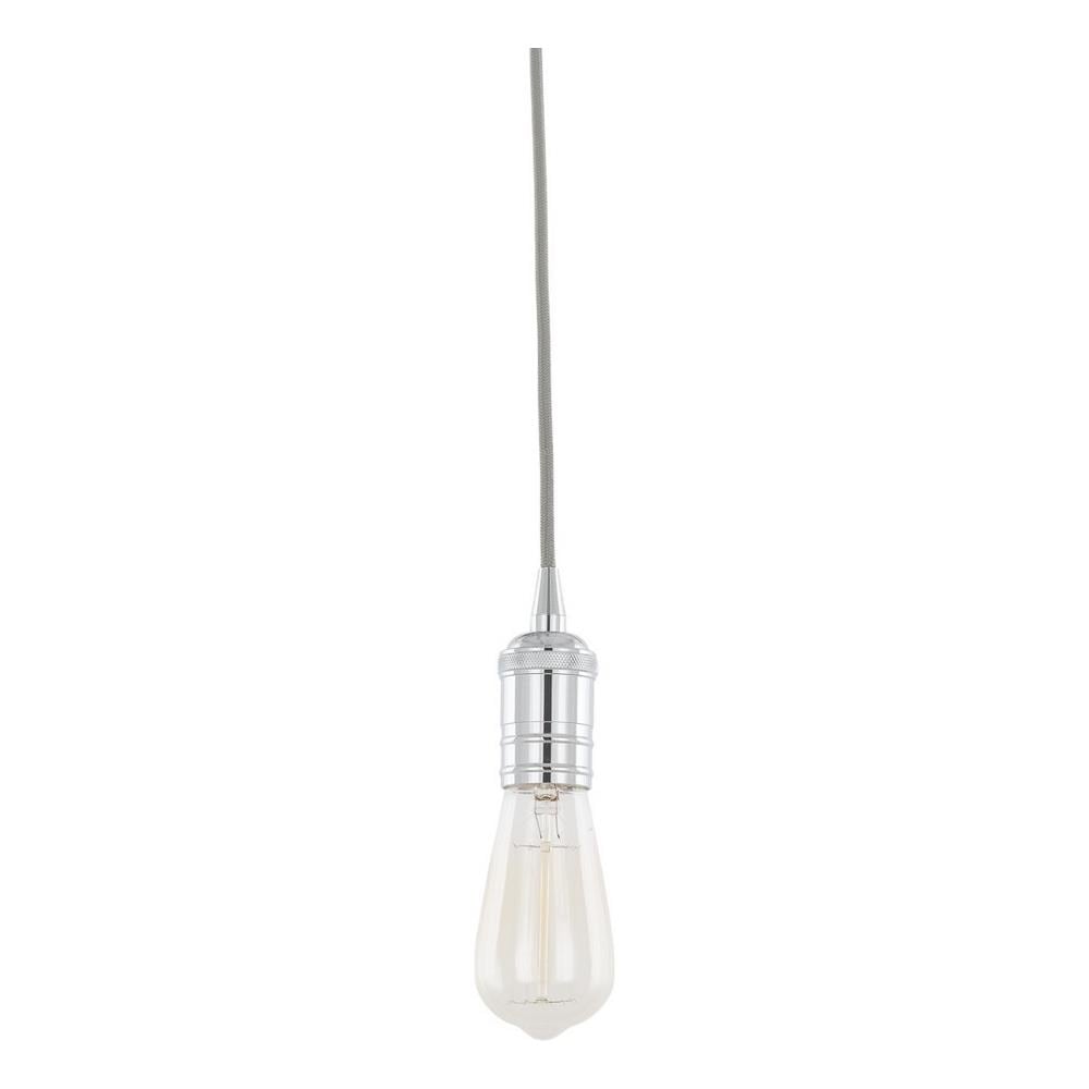 Portalampade Sospeso Moderno Cromato 1 Luce, E27 - Foto 1