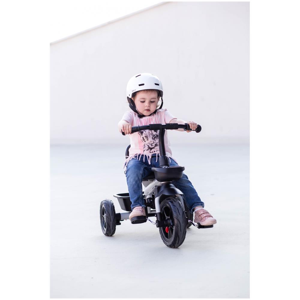 Triciclo Per Bambini Con Maniglia Di Comando Per Genitori, Cinture Di Sicurezza, Sella Comoda, Ruote Larghe, Tobi Vector Per Ragazzi E Ragazze, Prima Bicicletta, Colore: Grigio - Foto 7
