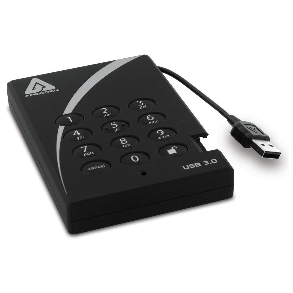 Hard Disk Esterno Aegis Padlock 1 TB Interfaccia USB 3.0 Buffer 8 MB 5400 Rpm - Foto 2