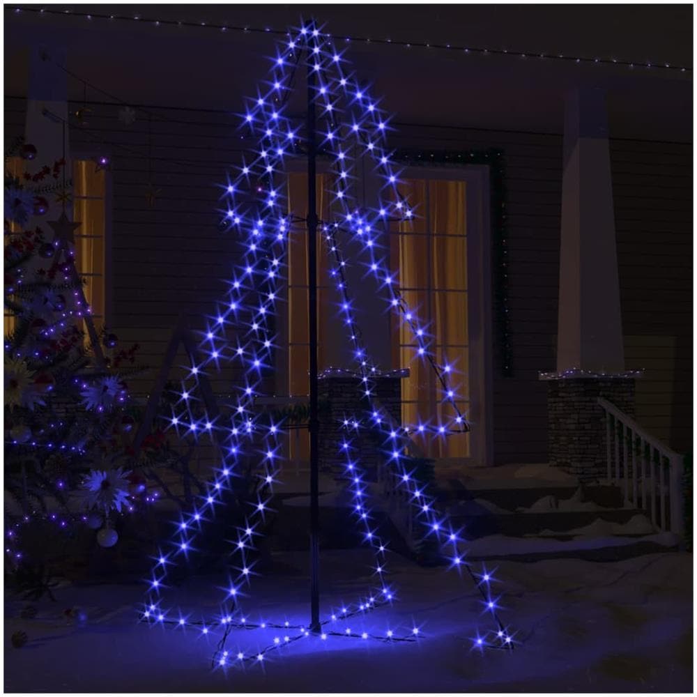 Albero di Natale a Cono 200 LED per Interni Esterni 98x150 cm - Foto 3