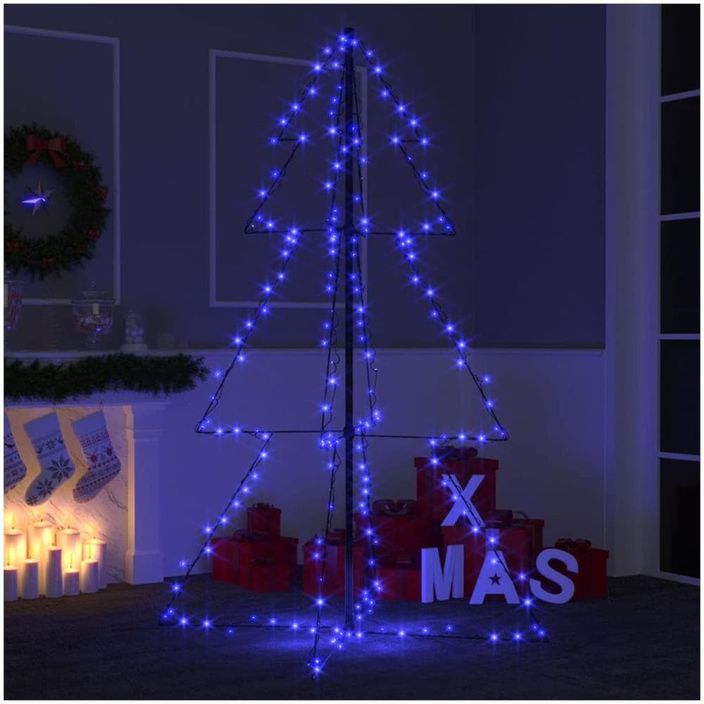Albero di Natale a Cono 200 LED per Interni Esterni 98x150 cm - Foto 1