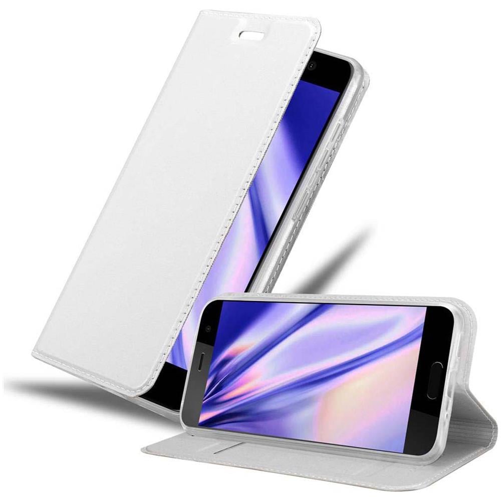 Custodia Compatibile Con Htc U Play In Classy Argento - Coperchio Protettiva Con Chiusura Magnetica, Funzione Stand E Tasca Per Le Carte - Foto 1