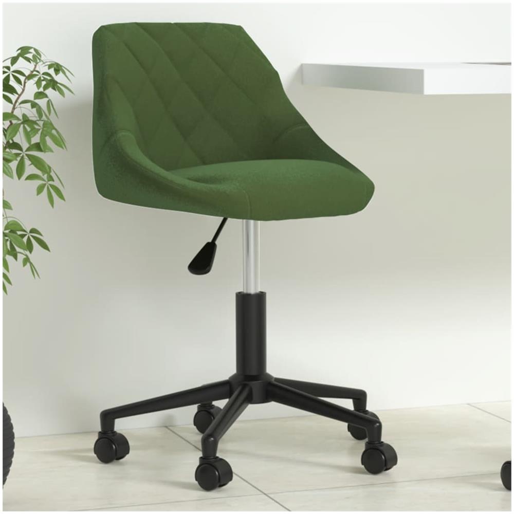Sedia Da Ufficio Girevole Verde Scuro In Velluto - Foto 1