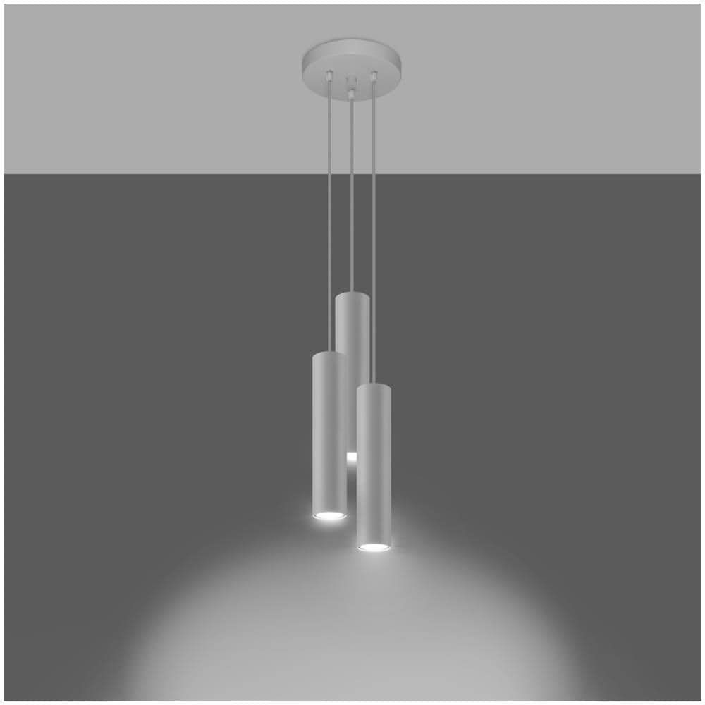 Lampada A Sospensione Metallo Lagos 3p Bianco 1100xø200 Mm Metallo - Foto 11