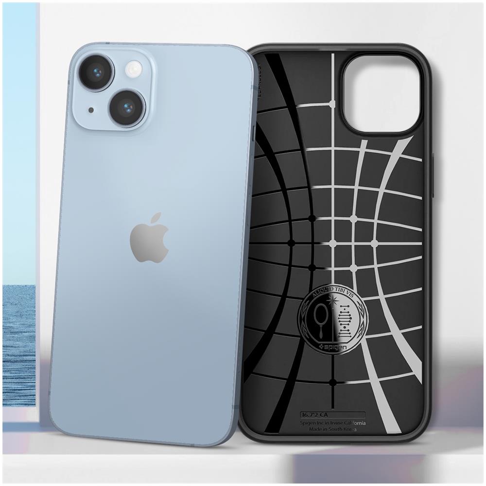 Cover Anti-shock Iphone 14 Plus Con Striature In Rilievo Spigen Core Armor Nera - Foto 2