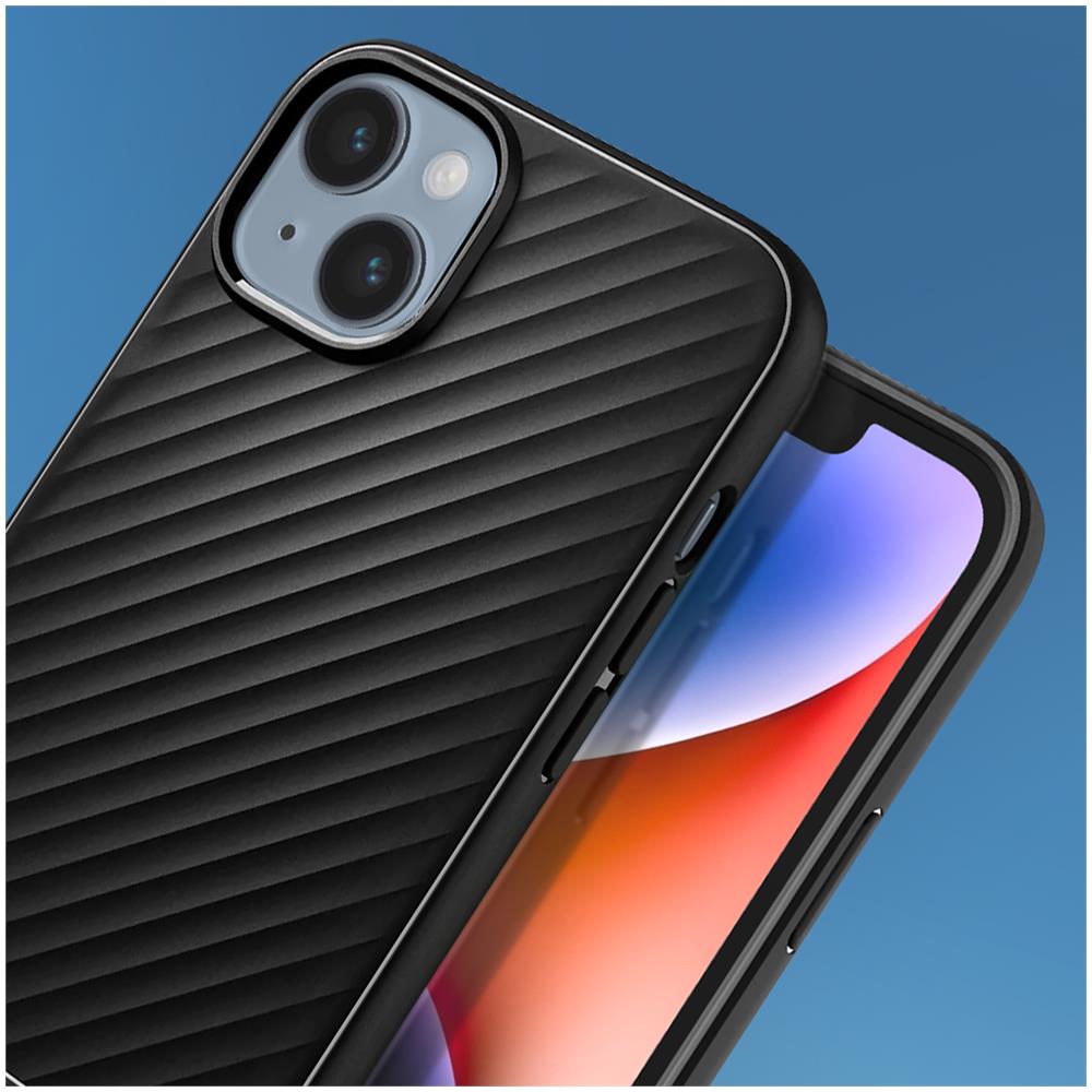 Cover Anti-shock Iphone 14 Plus Con Striature In Rilievo Spigen Core Armor Nera - Foto 5