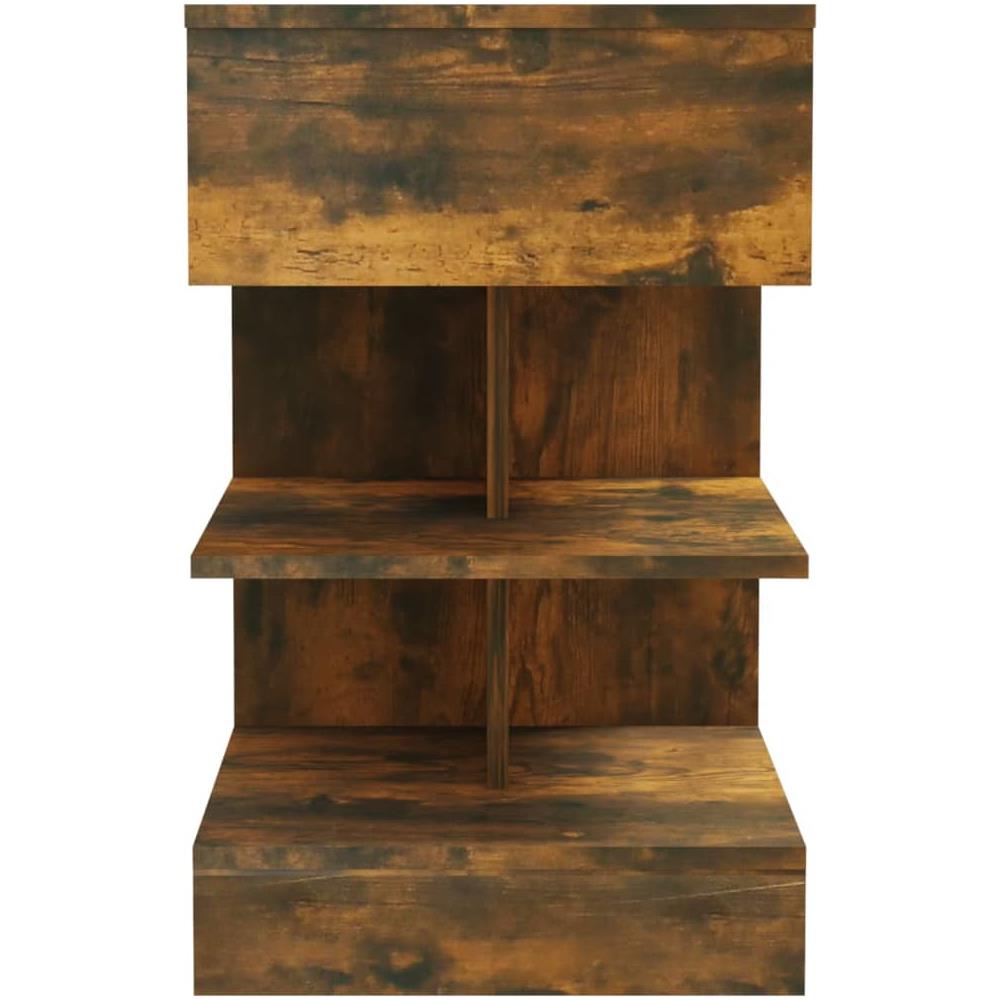 Comodino Rovere Fumo 40x35x65 Cm In Legno Multistrato - Foto 2