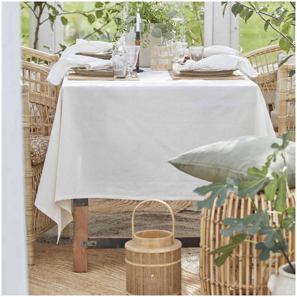 Crema Di Tovaglie Di Cotone 150 X250 Cm - Foto 2