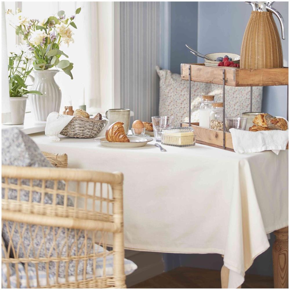 Crema Di Tovaglie Di Cotone 150 X250 Cm - Foto 4