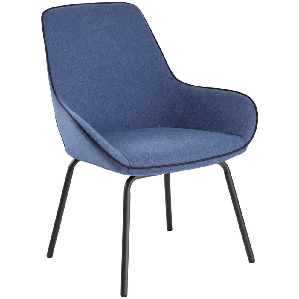 Sedia Da Ufficio Mackay, Sedute Sala Da Attesa Per Ufficio, Seduta Ergonomica Da Attesa, 66x59h90 Cm, Blu - Foto 1