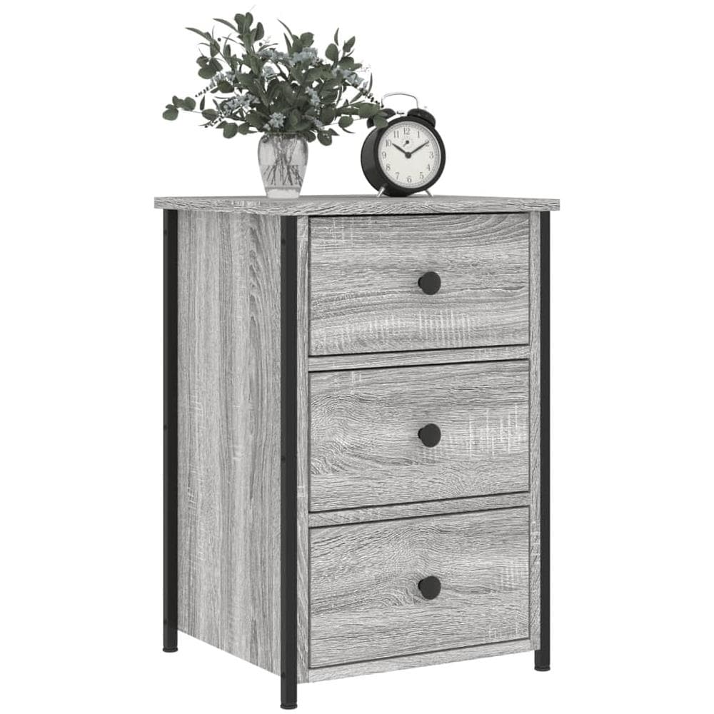 Comodini 2 Pz Grigio Sonoma 40x36x60 Cm In Legno Multistrato - Foto 3