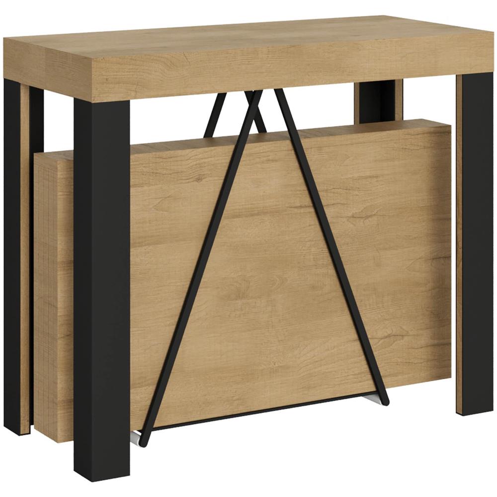 Consolle allungabile 90x40/196 cm Tarax Small quercia natura telaio antracite - Foto 1