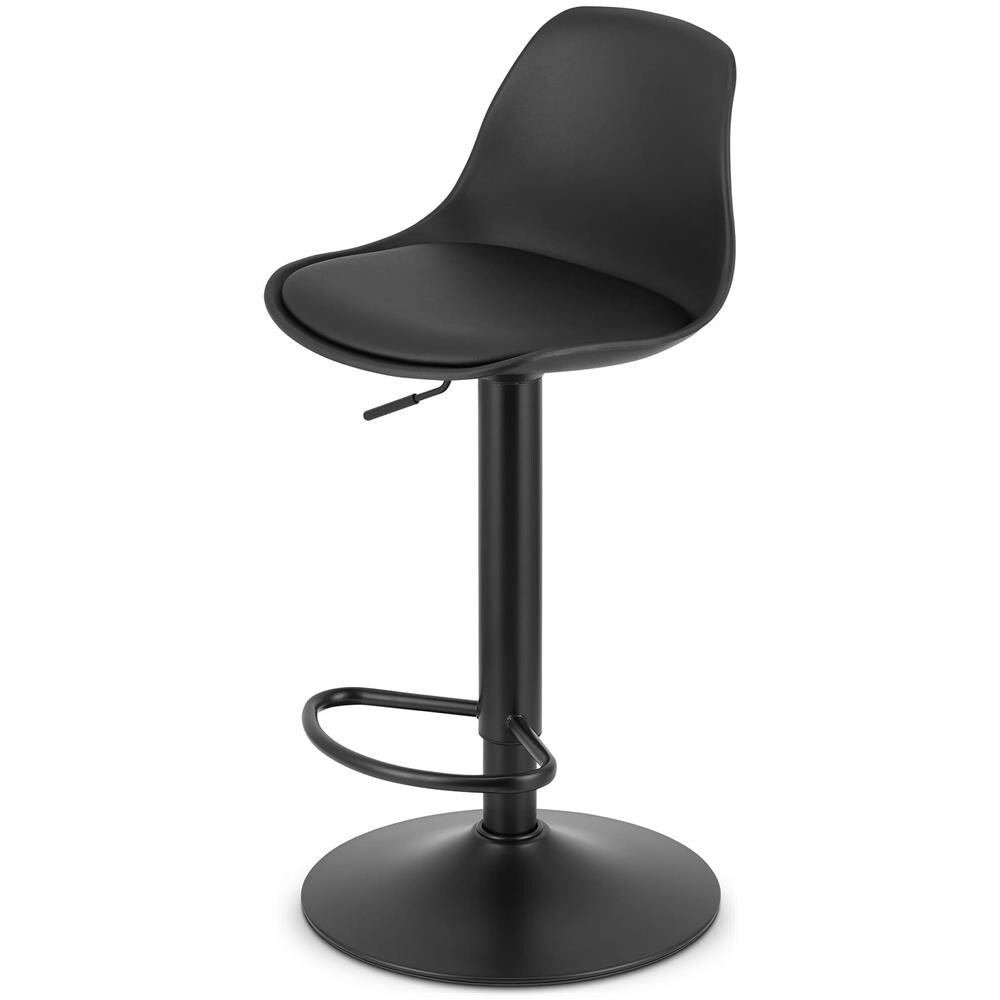 Sgabello girevole HOGA - Design ergonomico nero per uso in cucina - Foto 6