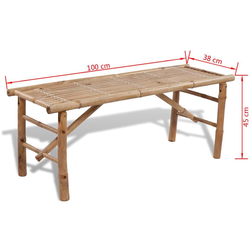 Tavolo da Birreria e Picnic Set 3 pz in Bambù Pieghevole - Foto 16