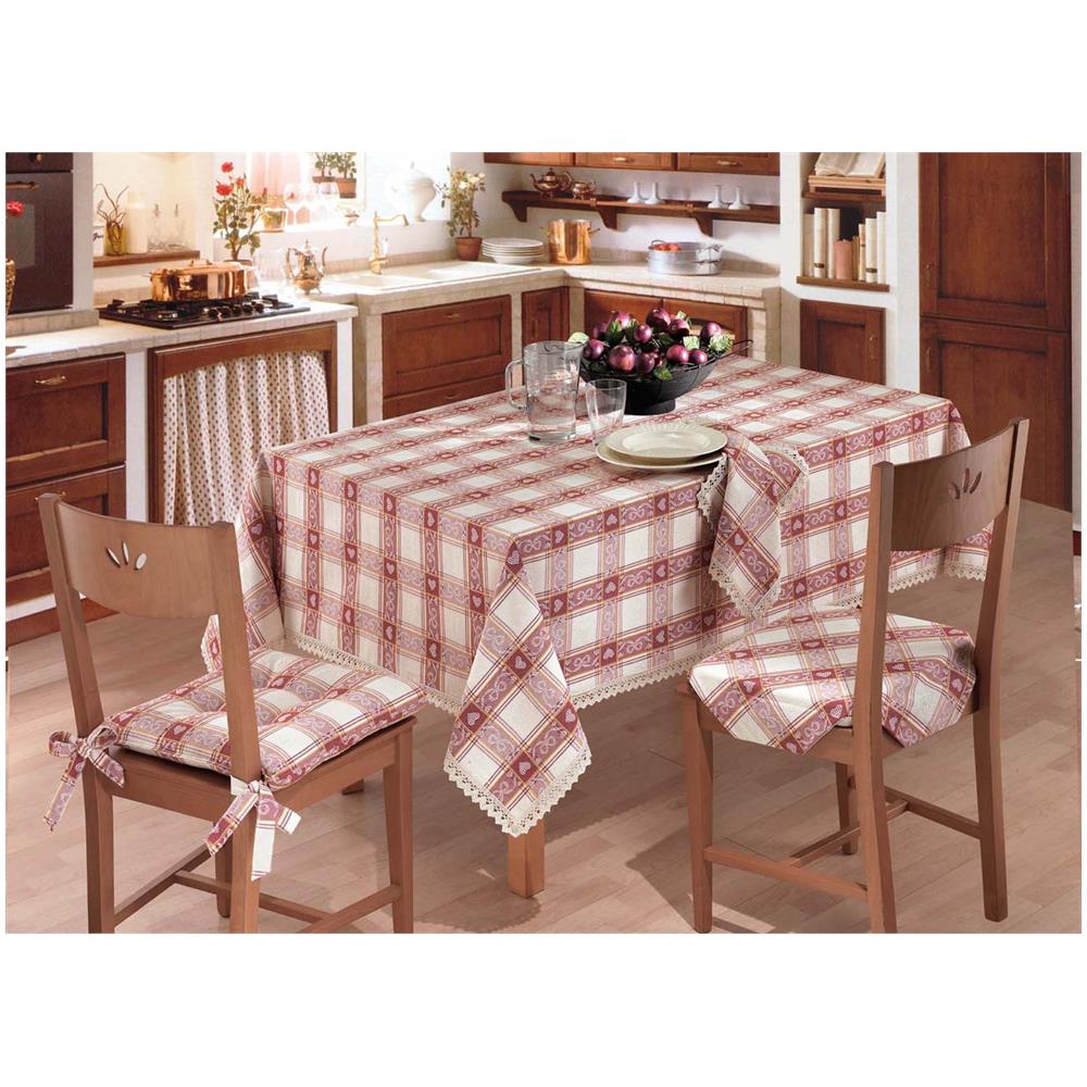 Tovaglia Salotto Cucina Jacquard Modello Dama Made In Italy 150x150 Biscotto - Foto 2