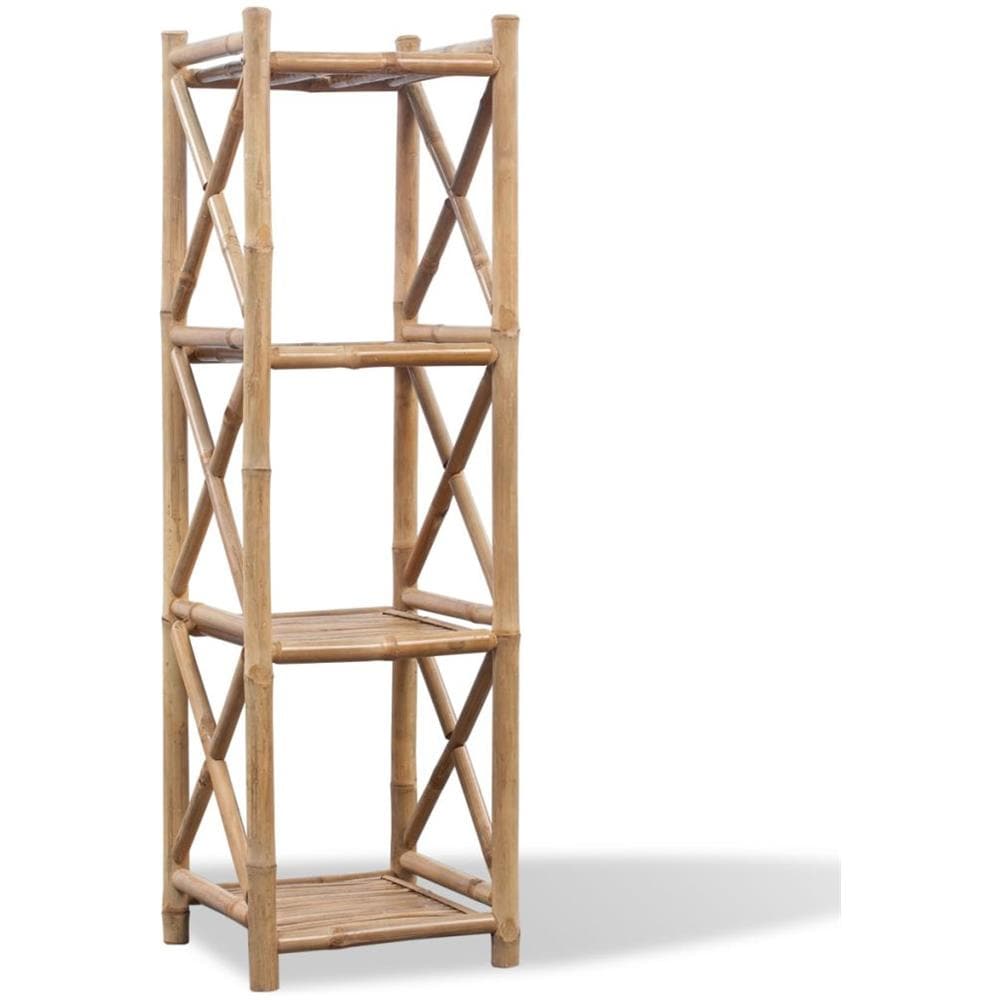 Scaffale A 4 Piani In Legno Di Bambù - Foto 1