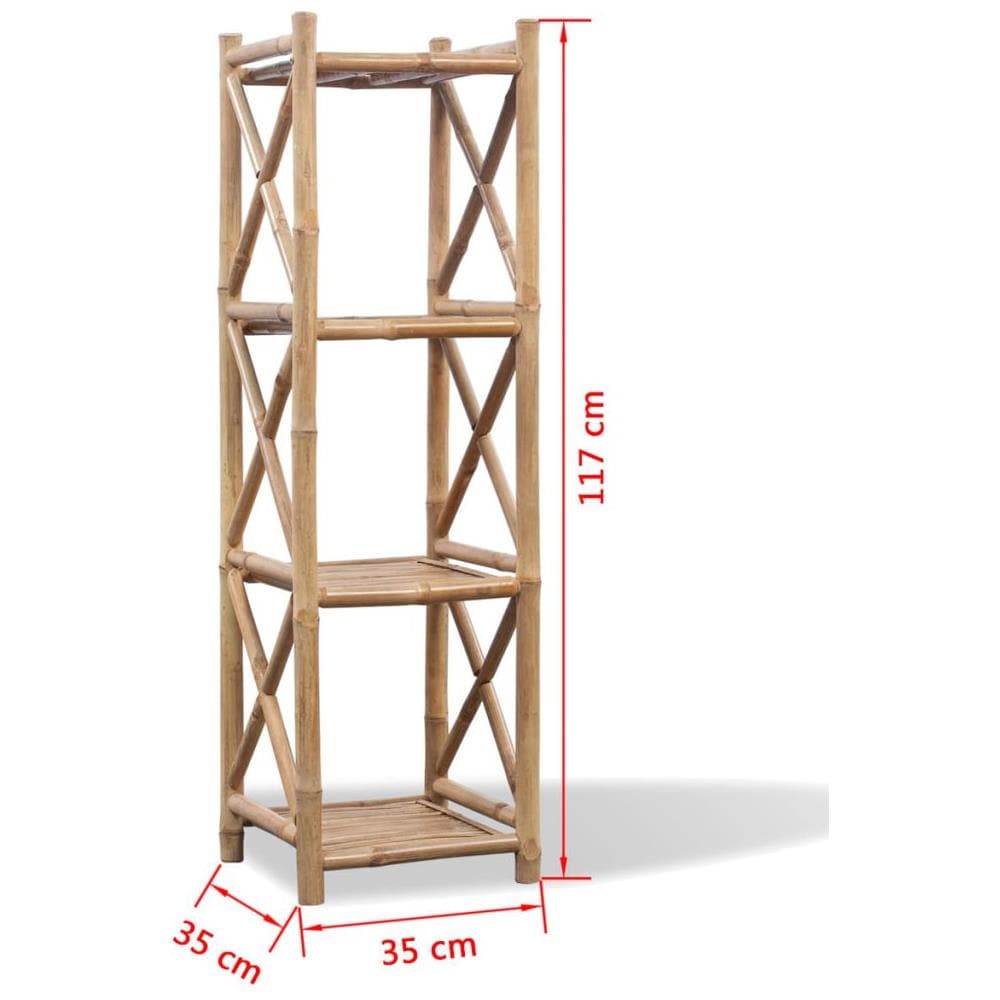 Scaffale A 4 Piani In Legno Di Bambù - Foto 9
