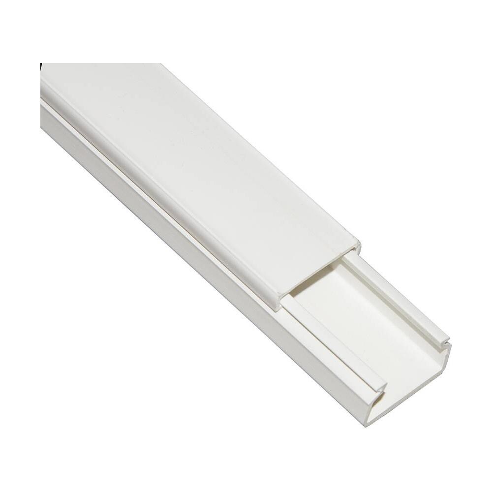 CANALINA PASSACAVI ADESIVA IN PVC MM 25x16 MT 2 CON COPERCHIO SCORREVOLE BIANCO - Foto 1