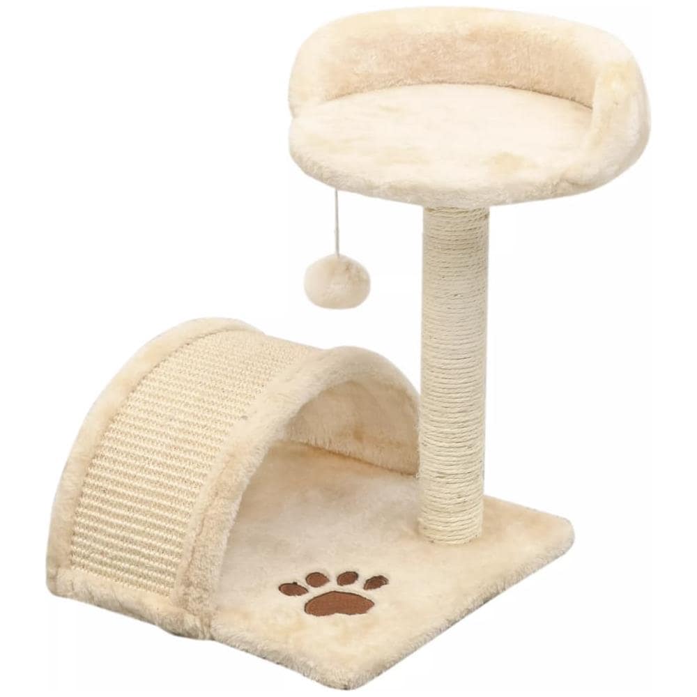 Albero Per Gatti Con Tiragraffi In Sisal 40 Cm Beige E Marrone - Foto 2