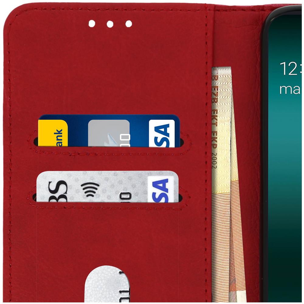 Custodia Galaxy A50 Portacarte Funzione Supporto Cover Silicone - Rosso - Foto 5