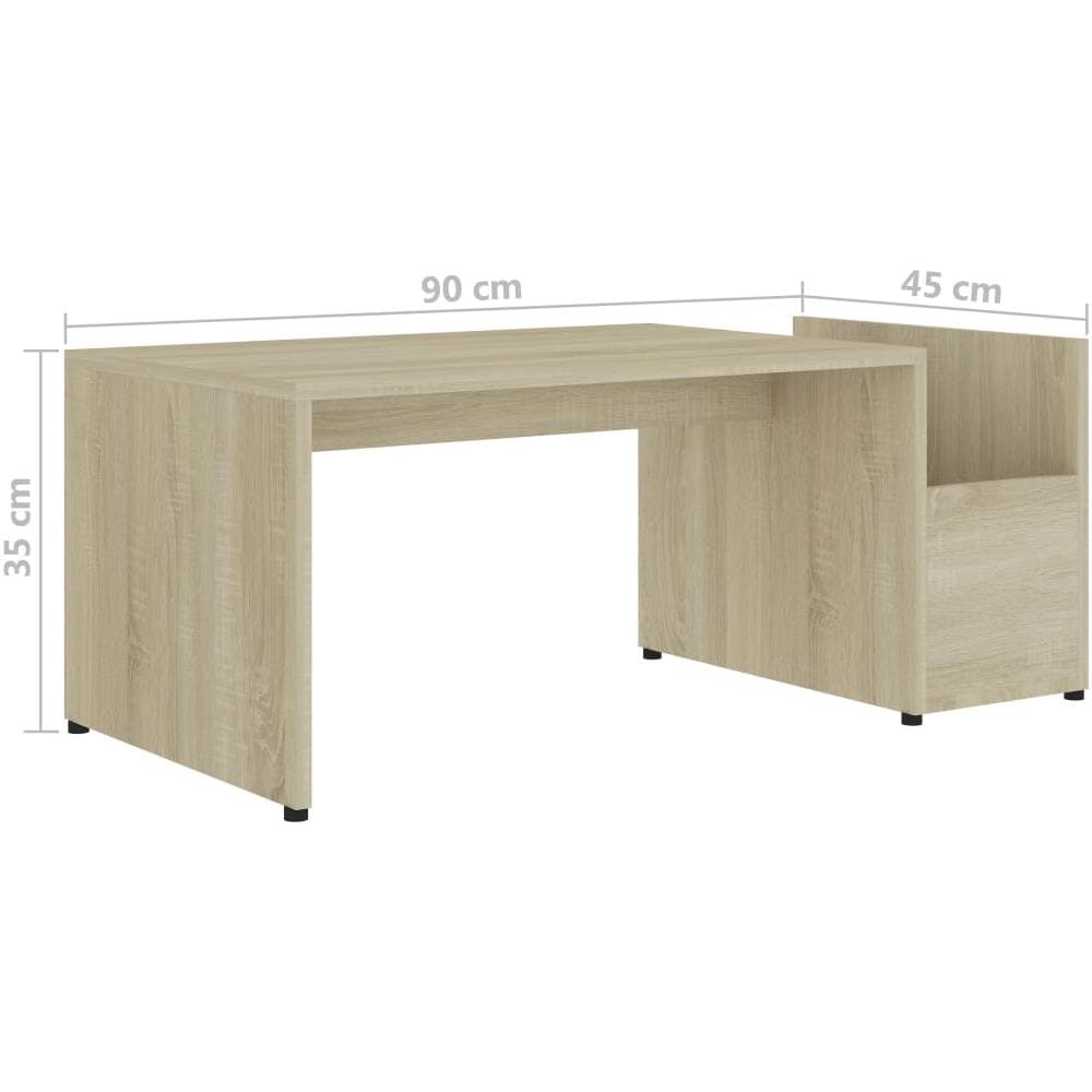 Tavolino da Salotto Rovere Sonoma 90x45x35 cm Legno Multistrato - Foto 6