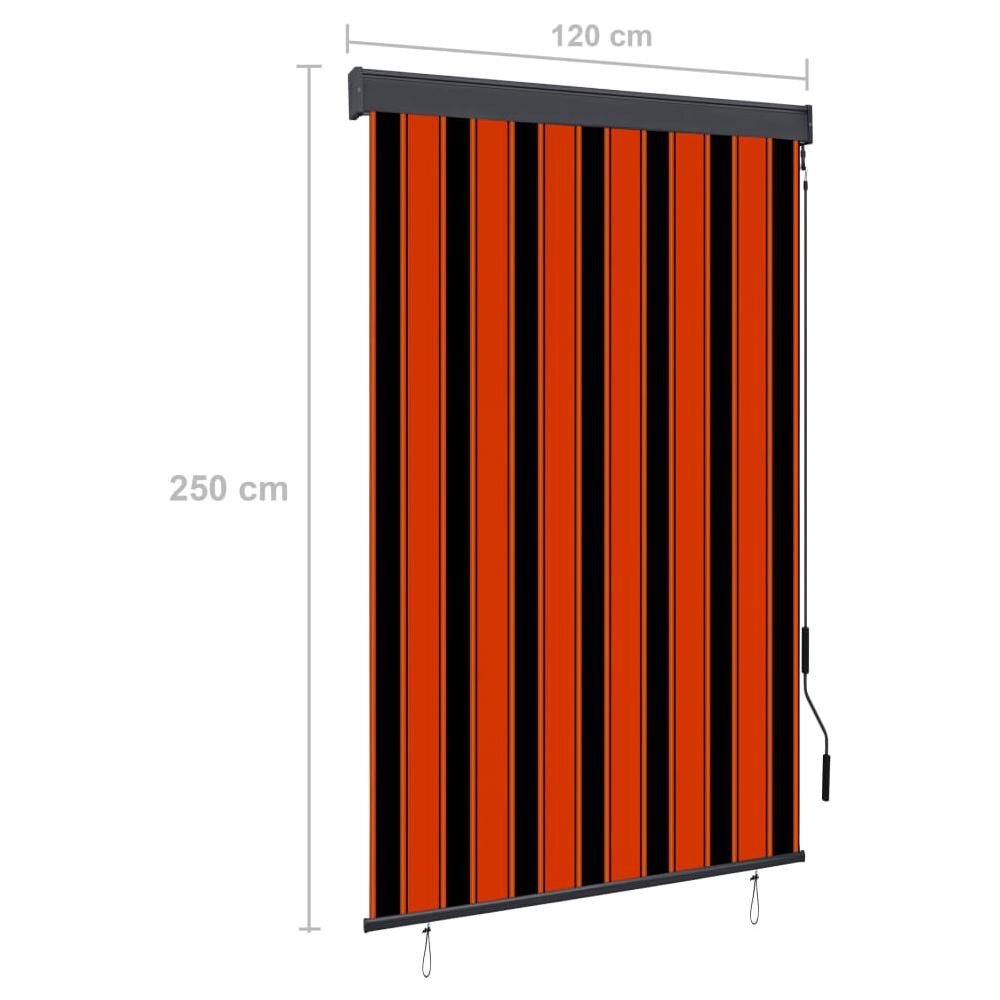 Tenda A Rullo Per Esterni 120x250 Cm Arancione E Marrone - Foto 8