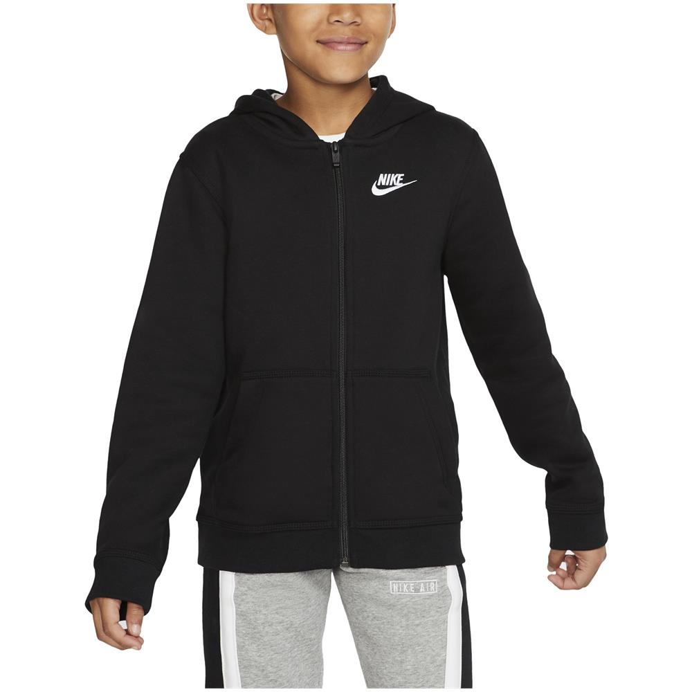 Felpa Da Ragazzo Con Cappuccio E Full Zip Club Nera Taglia L Codice Bv3699-010 - Foto 1