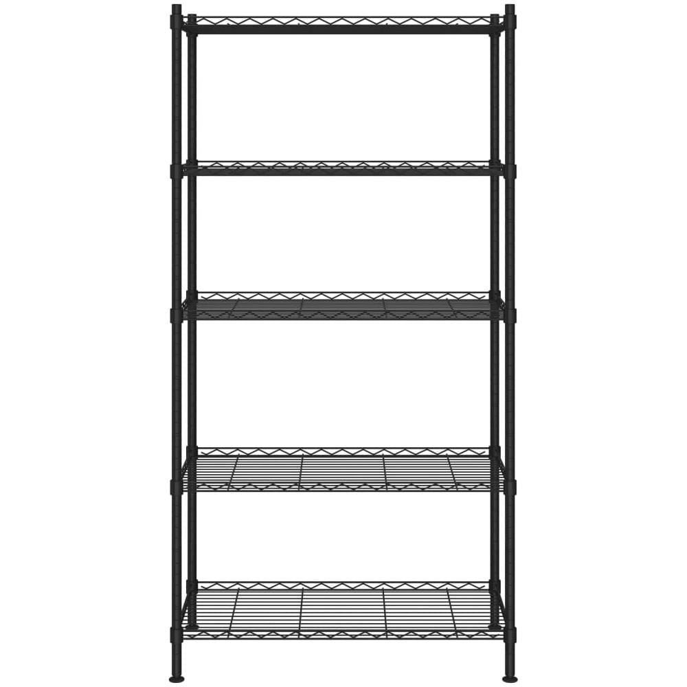 Scaffale a 5 Livelli 90x35x180 cm Nero 250 kg - Foto 2