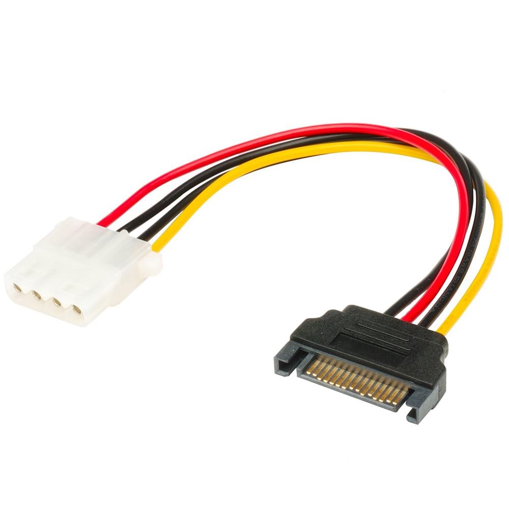SATA to 4pin Molex adapter, 15pin SATA, 4pin Molex, Multi, 0,15m - Foto 1
