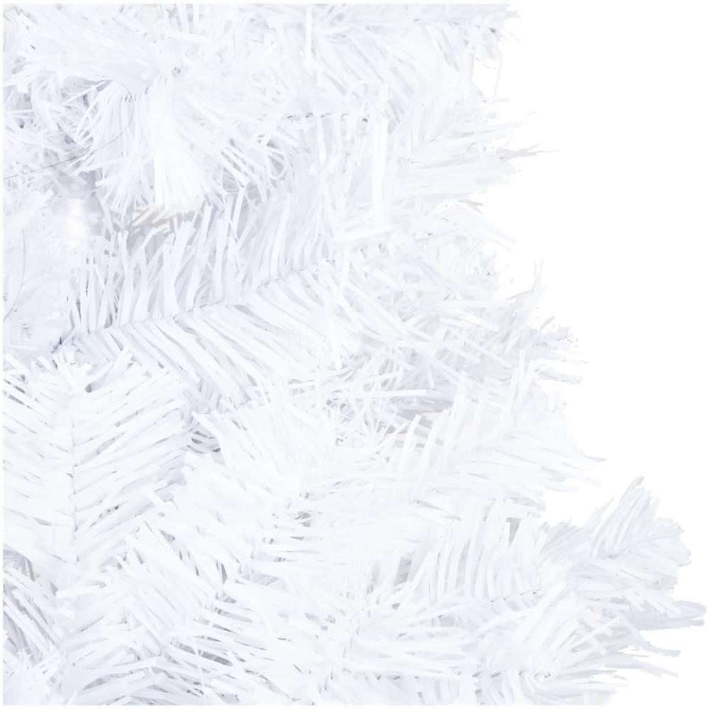 Set Albero Natale Artificiale con LED Palline Bianco 120 cm PVC - Foto 3