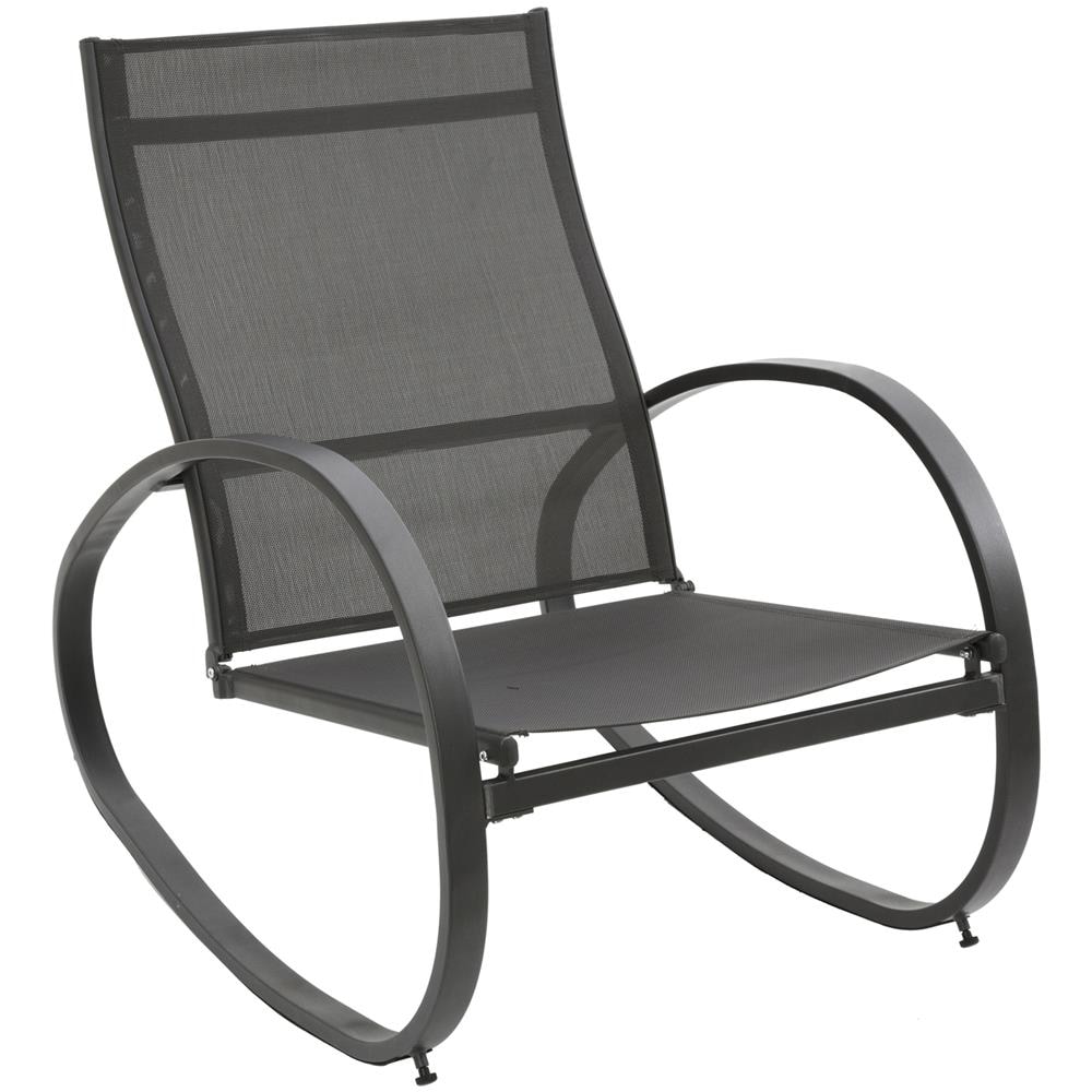 Poltrona A Dondolo 25x61x92 Cm Nevada Grigio Grigio - Foto 1