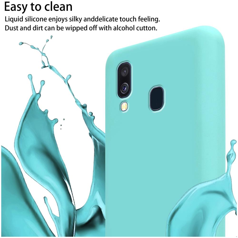 Catena Di Telefoni Cellulari Compatibile Con Samsung Galaxy A40 In Liquid Turchese - Coperchio Di Protezione In Silicone Con Cordino Regolabile In Lunghezza - Foto 2