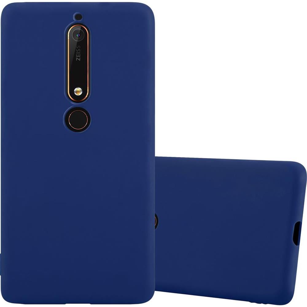 Custodia Compatibile Con Nokia 6 2018 / Nokia 6.1 In Candy Blu Scuro - Coperchio Protettivo In Silicone Tpu Flessibile - Foto 1