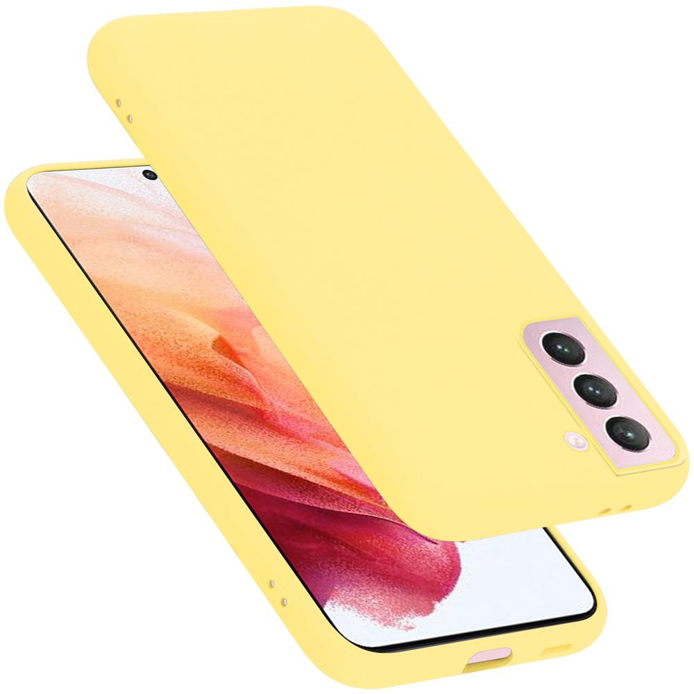 Custodia Compatibile Con Samsung Galaxy S21 In Liquid Giallo - Coperchio Protettivo In Silicone Tpu Flessibile - Foto 1