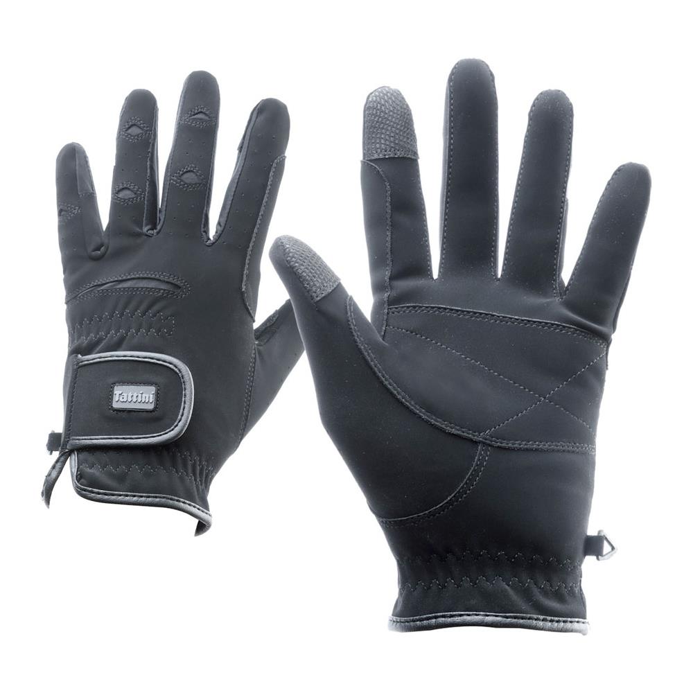 Guanti Da Equitazione In Materiale Tecnico Scamosciato Con Doppi Inserti In Lycra Sulle Nocche Xxl - Foto 1