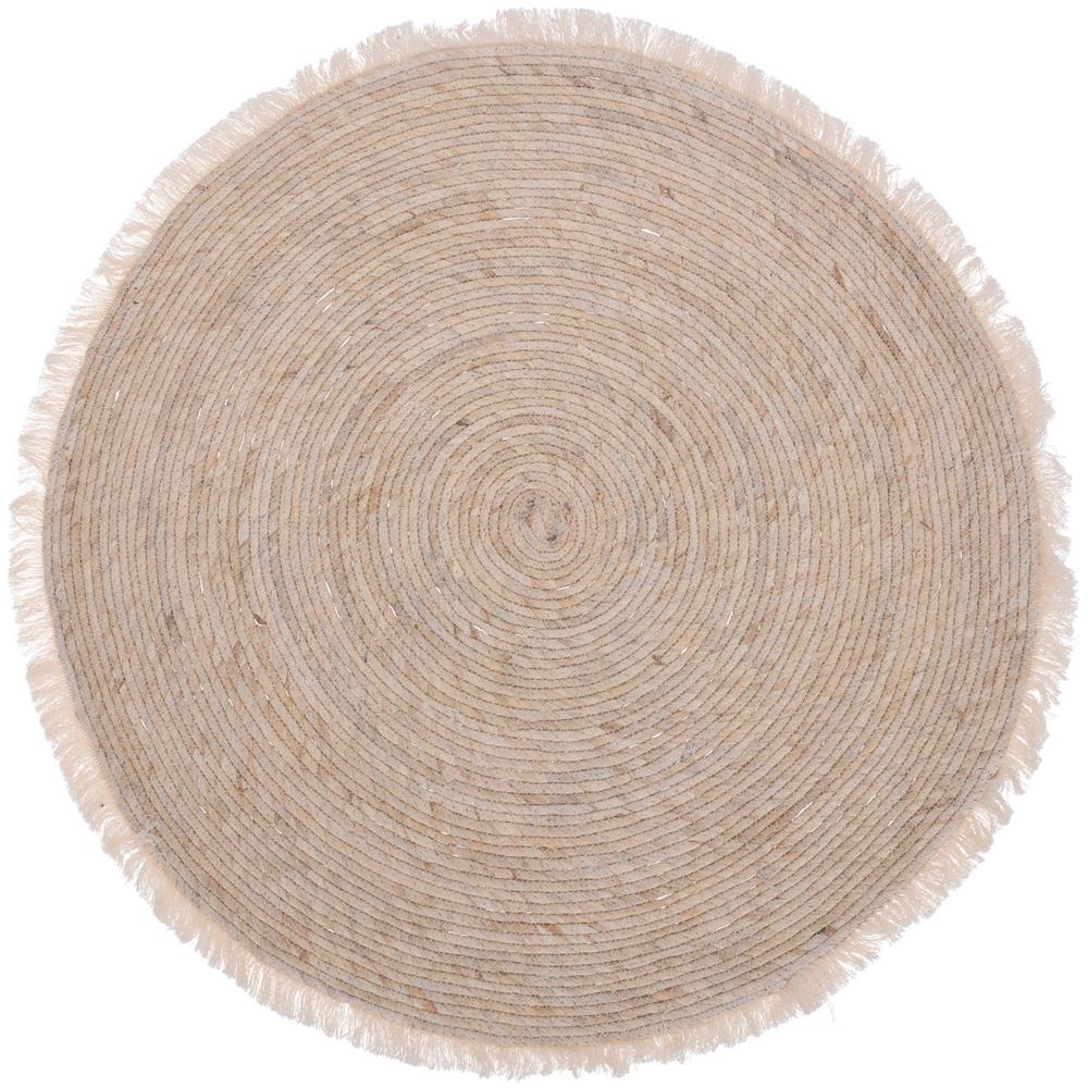 Tappeto Per Soggiorno Rotondo, Ø 80 Cm, In Foglie Di Mais - Foto 1