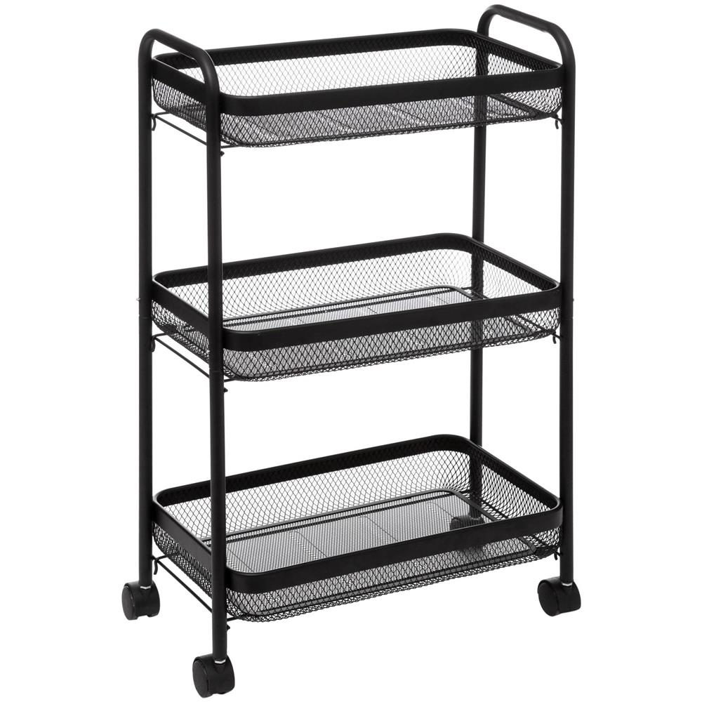 Carrello Angolo Cottura Mayaj, 3 Livelli, Nero - Foto 1
