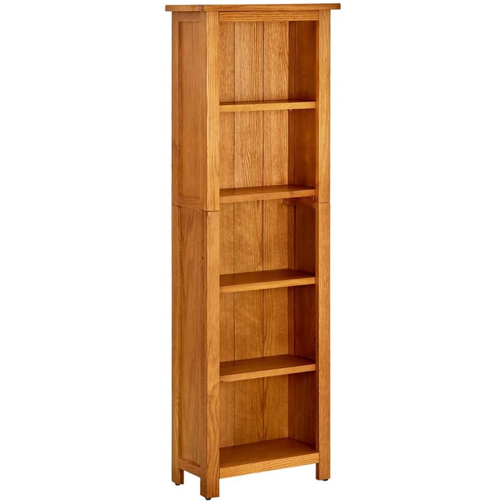 Libreria A 5 Ripiani 45x22x140 Cm In Legno Massello Di Rovere - Foto 1