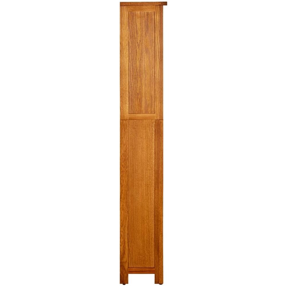 Libreria A 5 Ripiani 45x22x140 Cm In Legno Massello Di Rovere - Foto 3