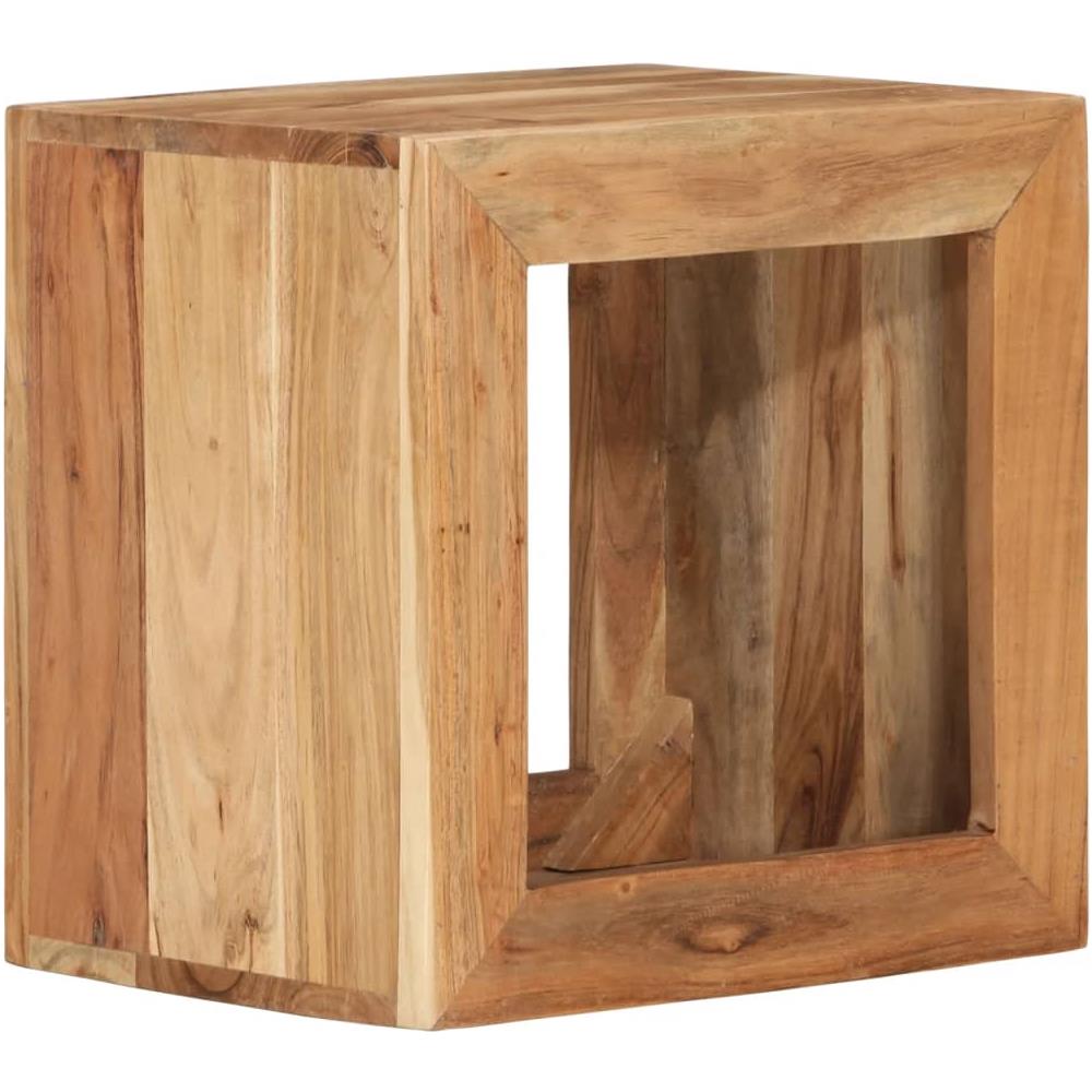 Sgabello 40 X 30 X 40 Cm Legno Massello Di Acacia - Foto 1