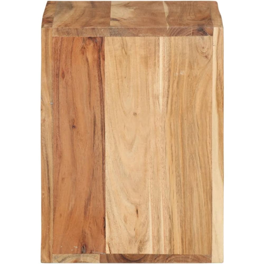 Sgabello 40 X 30 X 40 Cm Legno Massello Di Acacia - Foto 3