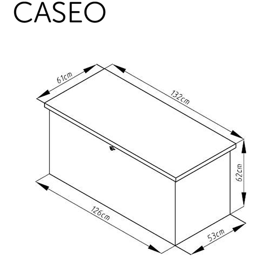 Cassapanca In Acciaio Grigio 131 X 61 X 62 Cm Caseo - Foto 4