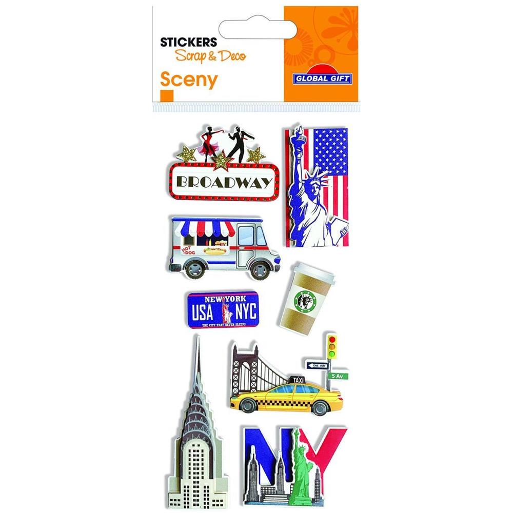 Adesivi In Rilievo Finitura Argento - New-york - Foto 1