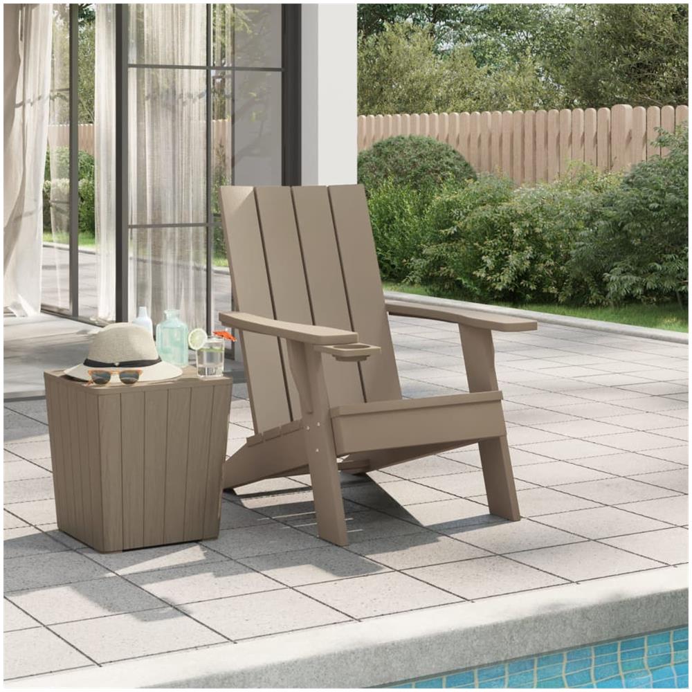 Sedia da Giardino Marrone Chiaro 75x88,5x89,5 cm Polipropilene - Foto 1