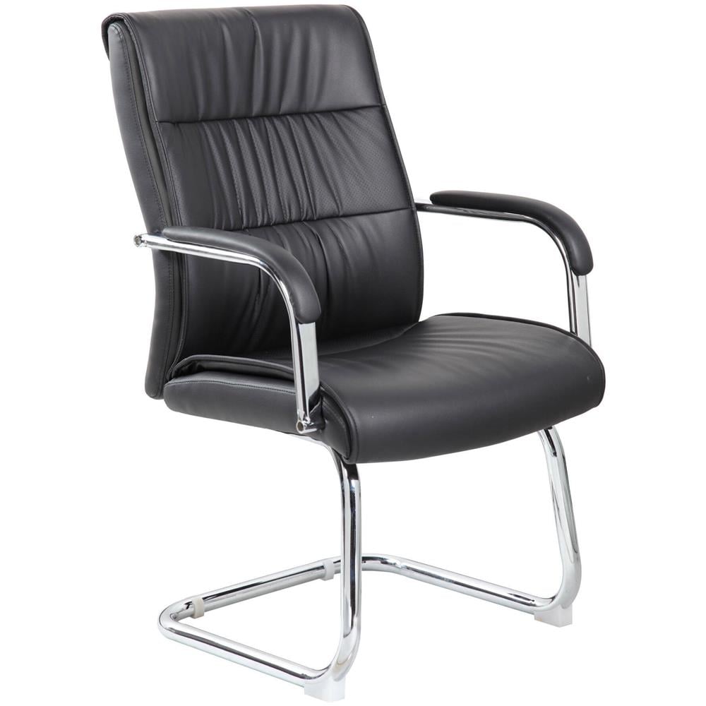 Sedia Da Ufficio Toowoomba, Seduta Sala Da Attesa Con Braccioli Per Ufficio, Seduta Ergonomica Da Attesa, 66x59h98 Cm, Nero - Foto 1
