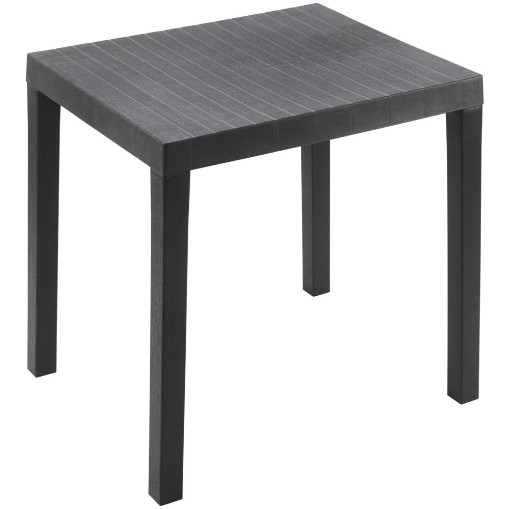 Set Salotto Da Esterno Ortisei, Set Da Giardino Con 1 Tavolo Rettangolare E 2 Sedie Pieghevoli, Set Indoor E Outdoor Da Pic Nic, 100% Made In Italy, Antracite - Foto 4