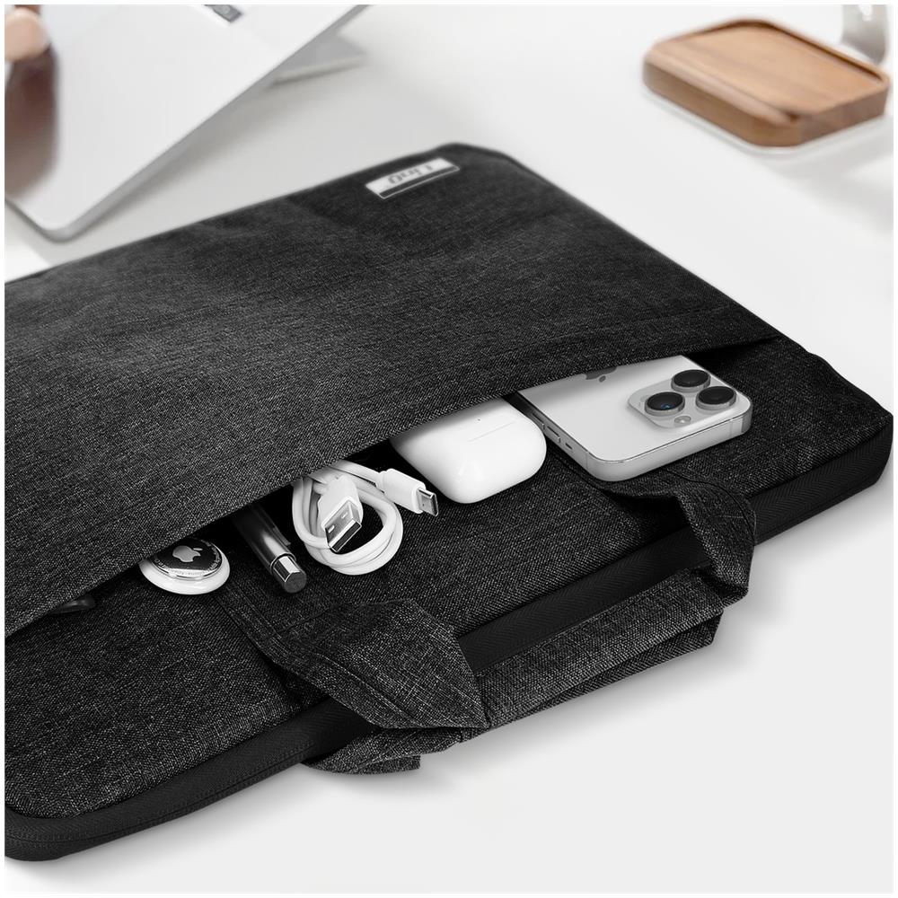 Borsa Per Computer Portatile Fino A 14 Pollici Impermeabile Nera - Foto 2