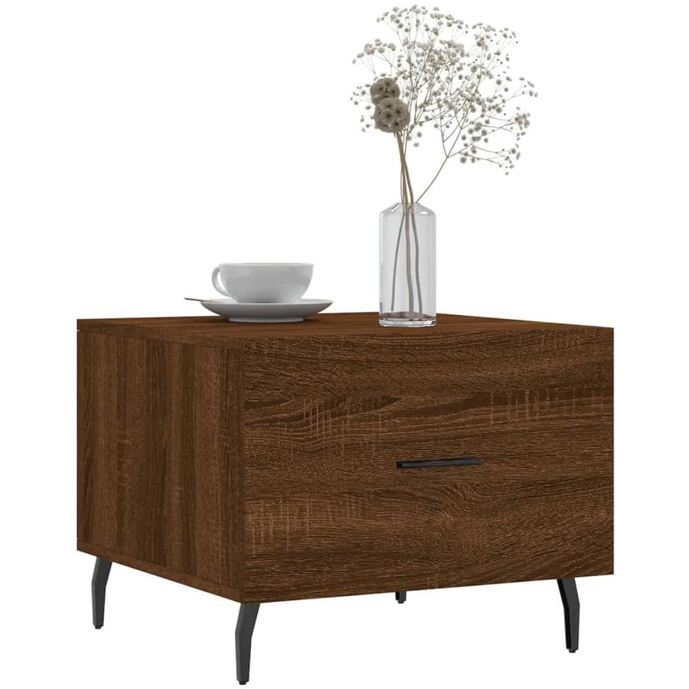 Tavolini Salotto 2 Pz Rovere Marrone 50x50x40 Legno Multistrato - Foto 3